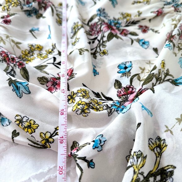 Shinestar Mock Neck Floral Cropped Blouse XL EUC - Picture 5 of 7